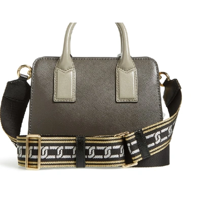 Shop Marc Jacobs Little Big Shot Leather Tote In Graphite Multi