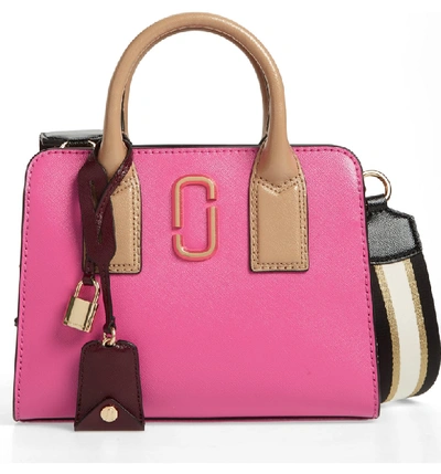 Shop Marc Jacobs Little Big Shot Leather Tote - Pink In Tulip Pink Multi