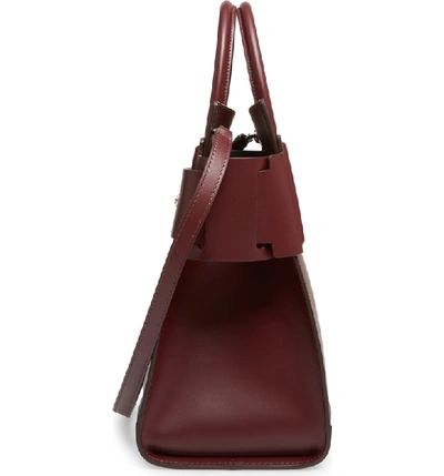 Shop Givenchy Horizon Calfskin Leather Tote - Red In Oxblood Red