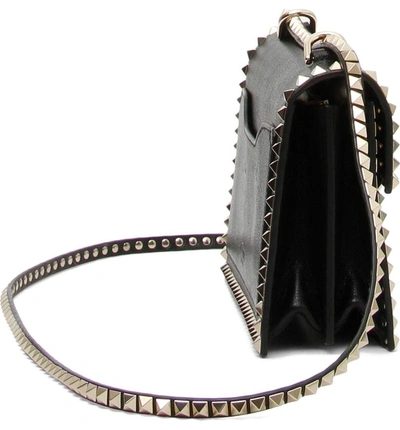 Shop Valentino No Limit Rockstud Small Leather Shoulder Bag - Black In Nero