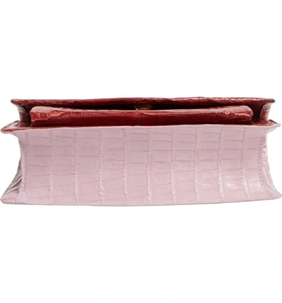 Shop Nancy Gonzalez Medium Genuine Crocodile Crossbody Bag - Purple In Rose Degrade