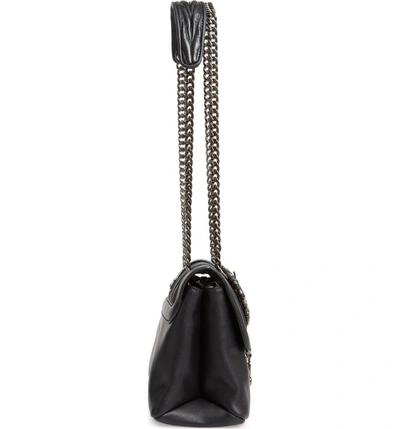 Shop Miu Miu Grace Matelasse Leather Shoulder Bag - Black In Nero