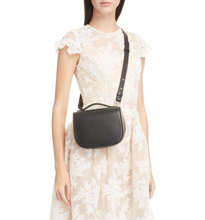 Shop Simone Rocha Leather Box Bag With Imitation Pearl Trim - Black In Black/ Pearl
