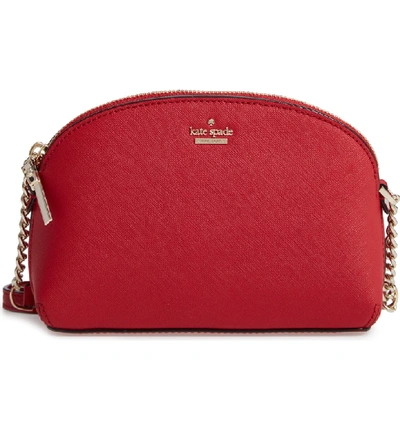 Shop Kate Spade Cameron Street - Hilli Leather Crossbody Bag - Red In Heirloom Red