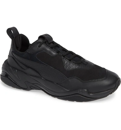 Shop Puma Thunder Desert Sneaker In Black/ Black