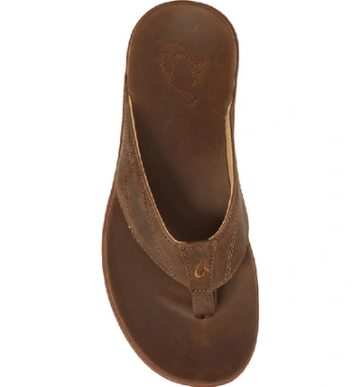 Shop Olukai Pikoi Flip Flop In Ray/ Ray Leather