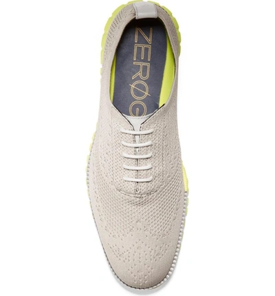 Shop Cole Haan Zerogrand Stitchlite Wingtip In Dove/ Ironstone