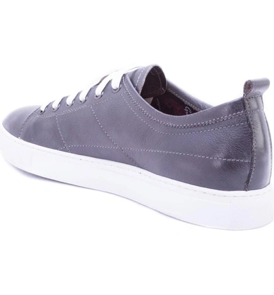 Shop Robert Graham Blackburn Low Top Sneaker In Grey Leather