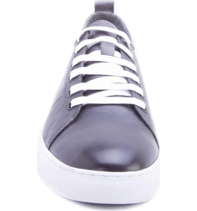 Shop Robert Graham Blackburn Low Top Sneaker In Grey Leather