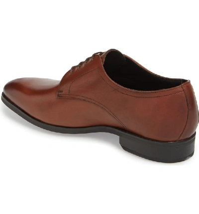 Shop To Boot New York Dwight Plain Toe Derby In Cognac Leather