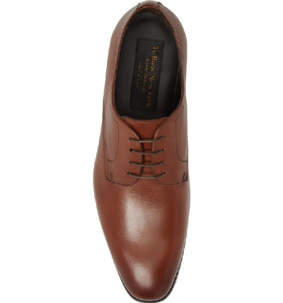 Shop To Boot New York Dwight Plain Toe Derby In Cognac Leather