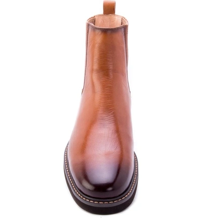 Shop Zanzara Warlow Chelsea Boot In Cognac Leather