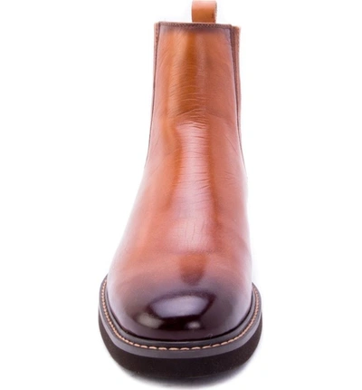 Shop Zanzara Warlow Chelsea Boot In Cognac Leather
