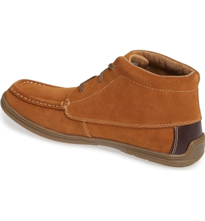 Shop Minnetonka Griffon Chukka Boot In Chestnut Suede