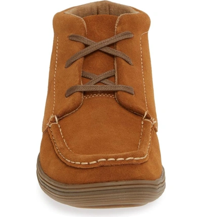 Shop Minnetonka Griffon Chukka Boot In Chestnut Suede