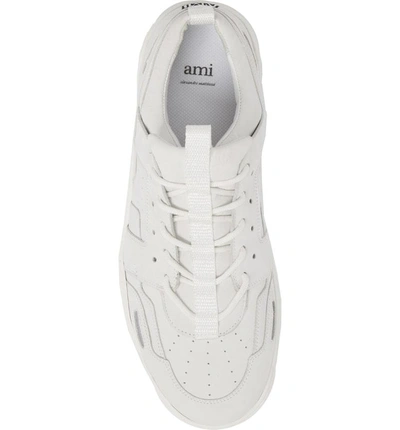 Shop Ami Alexandre Mattiussi Colorblock Runner Sneaker In White/white