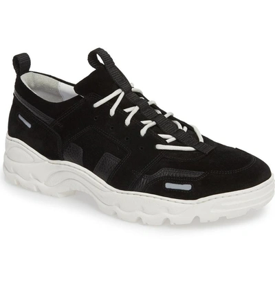 Shop Ami Alexandre Mattiussi Colorblock Runner Sneaker In Black/black