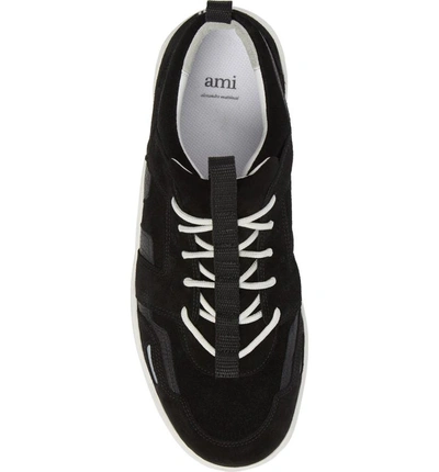 Shop Ami Alexandre Mattiussi Colorblock Runner Sneaker In Black/black