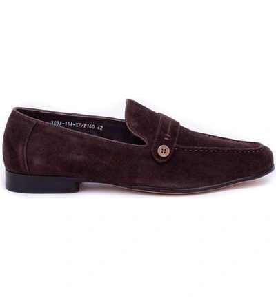 Shop Robert Graham Norris Button Loafer In Cognac Leather