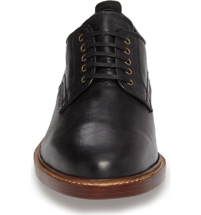 Shop Cole Haan Tyler Grand Plain-toe Derby In Black Leather