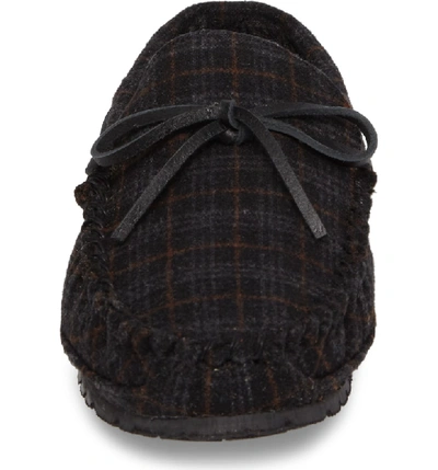 Shop Minnetonka 'casey' Slipper In Charcoal Fabric