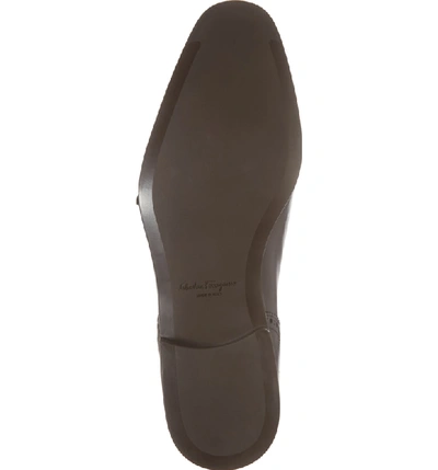 Shop Ferragamo Blair Double Strap Monk Shoe In Brown Leather