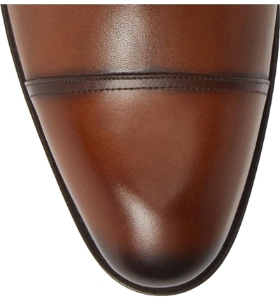 Shop Mezlan Higgins Cap Toe Chelsea Boot In Cognac Leather