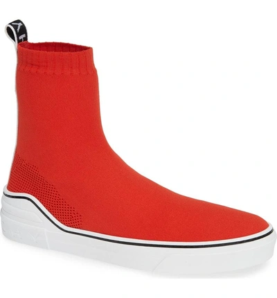 Shop Givenchy George V Hi Sock Sneaker In Red