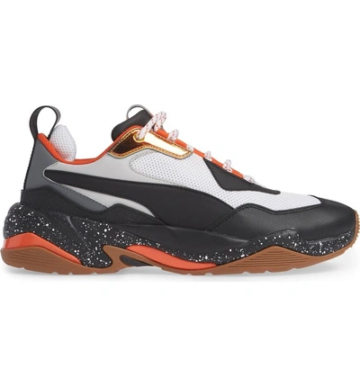 Shop Puma Thunder Electric Sneaker In  White/  Black/ Red