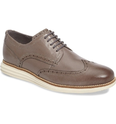 Shop Cole Haan Original Grand Wingtip In Magnet/ivo