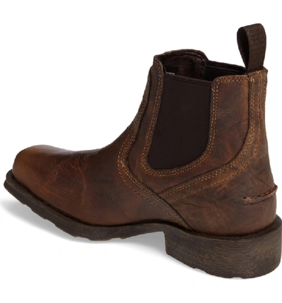 Shop Ariat Midtown Rambler Mid Chelsea Boot In Barn Brown