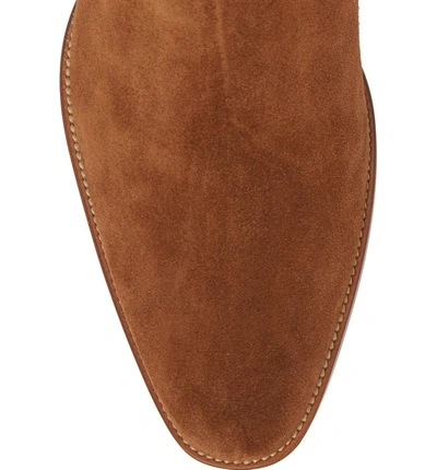 Shop Saint Laurent Wyatt Chelsea Boot In Wood Brown