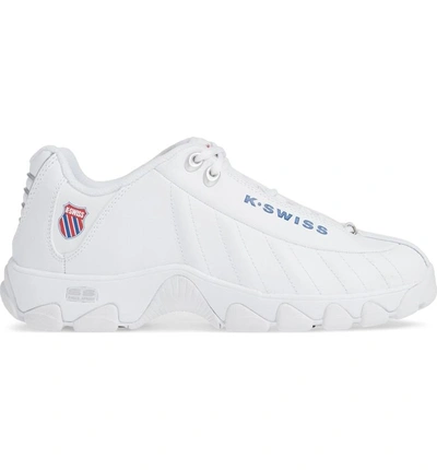 Shop K-swiss St-329 Heritage Sneaker In White/ Classic Blue/ Red