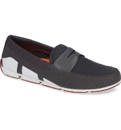 Shop Swims Breeze Penny Loafer In Dark Gray/red Lacquer