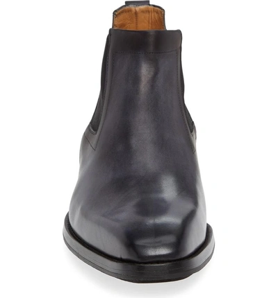 Shop Mezlan Omar Lugged Chelsea Boot In Grey Leather