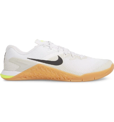 Shop Nike Metcon 4 Training Shoe In White/ Black/ Light Bone