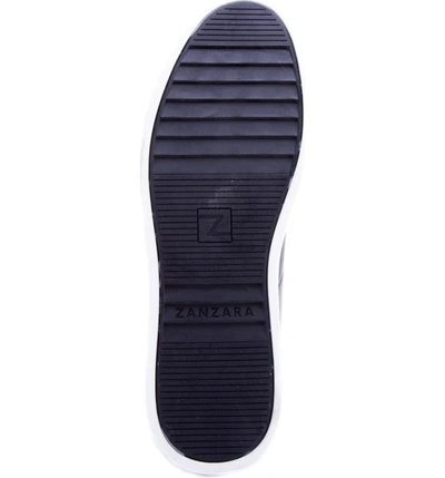 Shop Zanzara Tassel Mid Top Sneaker In Black Leather