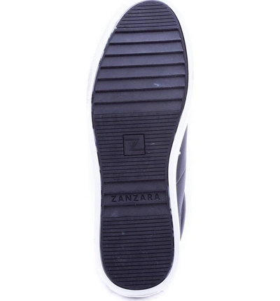 Shop Zanzara Tassel Mid Top Sneaker In Navy Leather