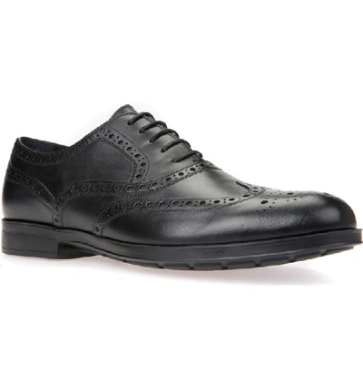 Geox Hilstone 2fit 2 Wingtip Oxford In Black Leather | ModeSens