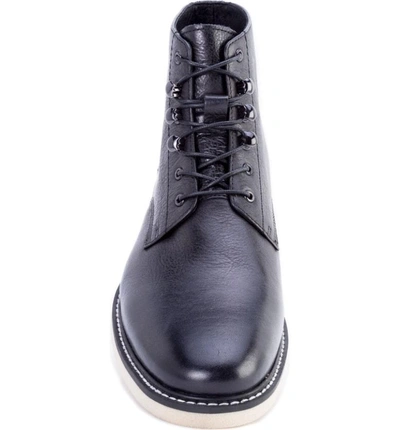 Shop Robert Graham Finch Plain Toe Boot In Black Leather