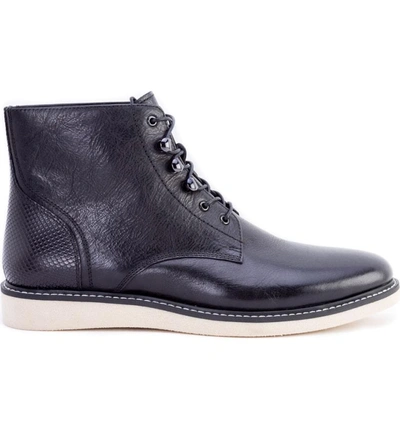 Shop Robert Graham Finch Plain Toe Boot In Black Leather