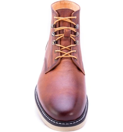 Shop Robert Graham Finch Plain Toe Boot In Cognac Leather