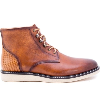 Shop Robert Graham Finch Plain Toe Boot In Cognac Leather