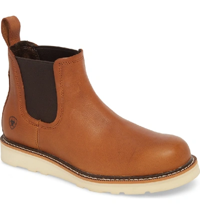 Shop Ariat Rambler Recon Mid Chelsea Boot In Golden Grizzly