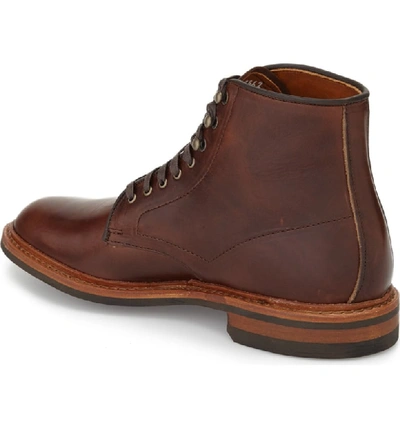 Shop Allen Edmonds Higgins Mill Plain Toe Boot In Brown Leather