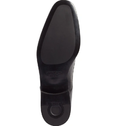 Shop Ferragamo Fortunato 2 Plain Toe Derby In Nero