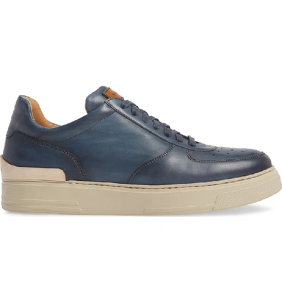 Magnanni Vada Lo Lace Up Sneaker In Blue Leather ModeSens