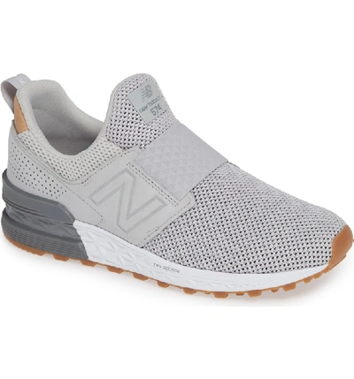 New Balance Men's 574 Sport Slip Casual Sneakers From Finish Line In Grey |  ModeSens