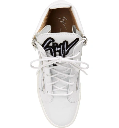 Shop Giuseppe Zanotti Varsity G Sneaker In Bianco White