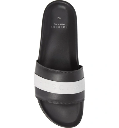 Shop Buscemi Sport Slide Sandal In Grey/ White